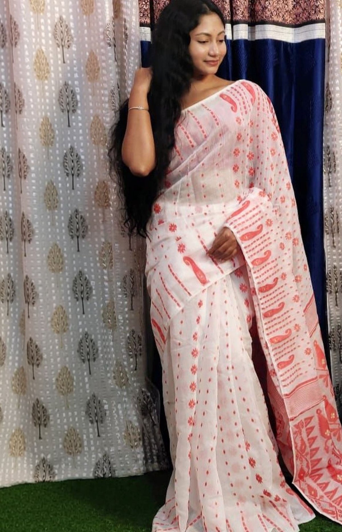 Ethnic Motifs Jamdani Saree in Berlin(Onam Saree)