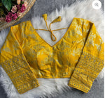 Yellow Readymade blouse with embroidery in Germany