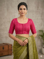 Pink Woven Design Saree blouse in Germany