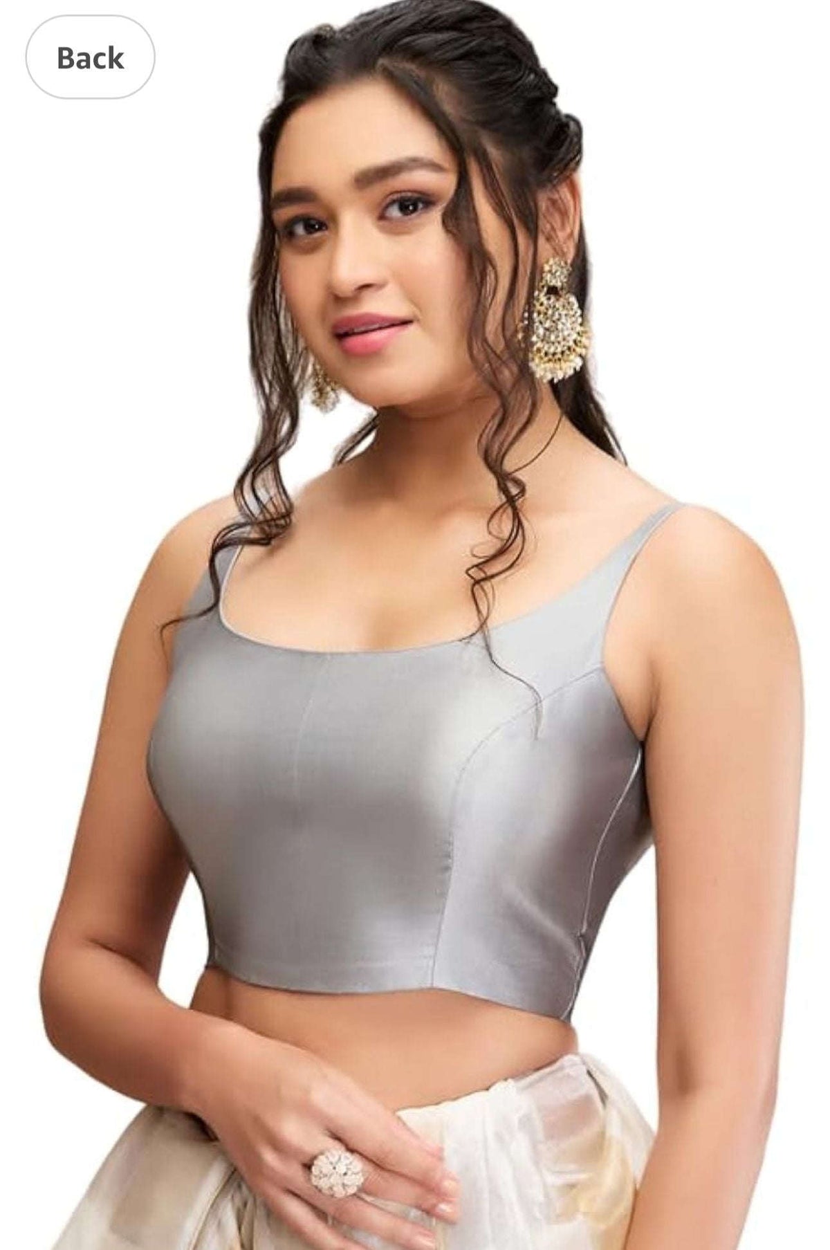 Grey Women Women Back Open Blouse in Germany
