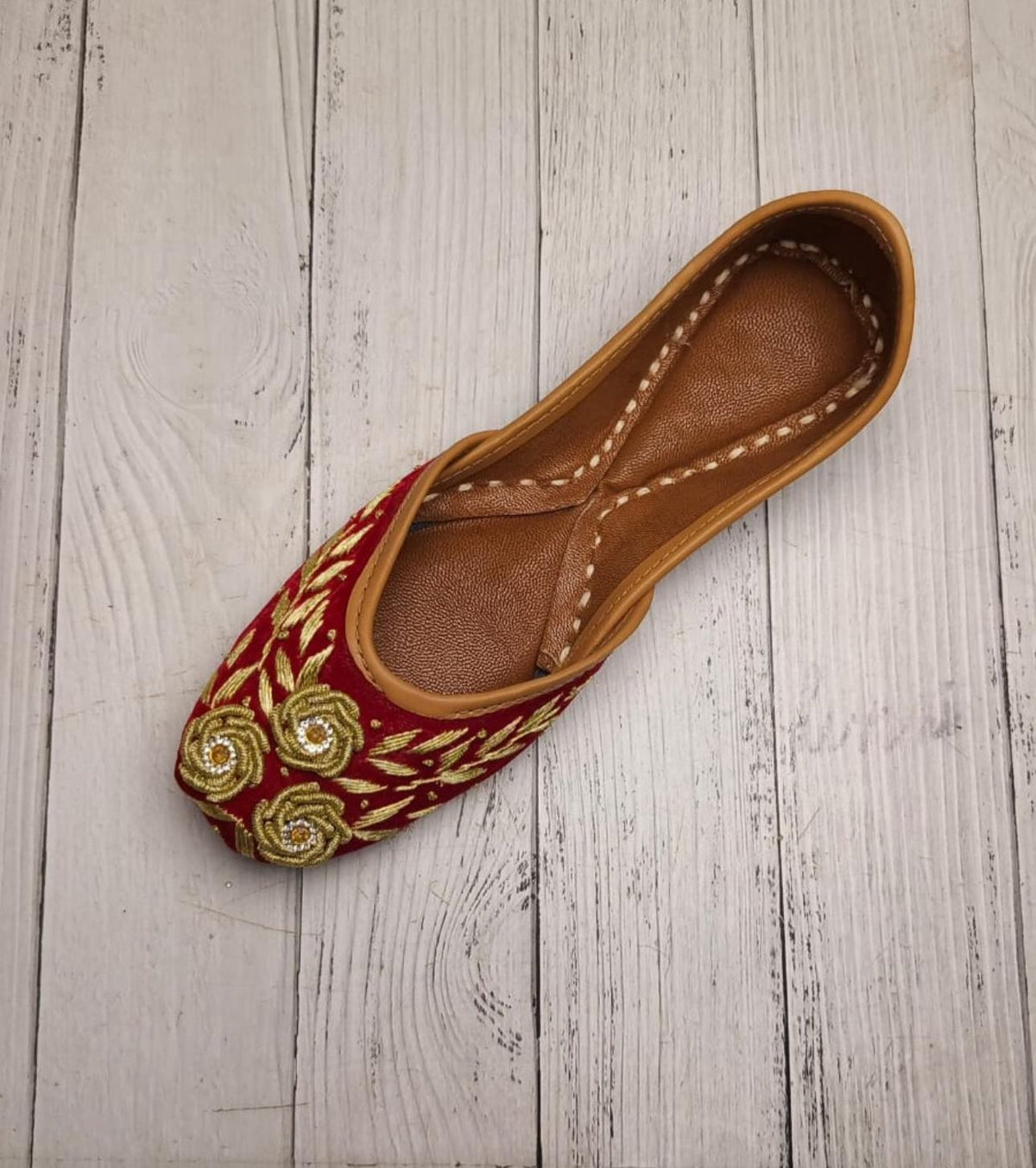 Red Punjabi Juttis Pure Leather in Germany