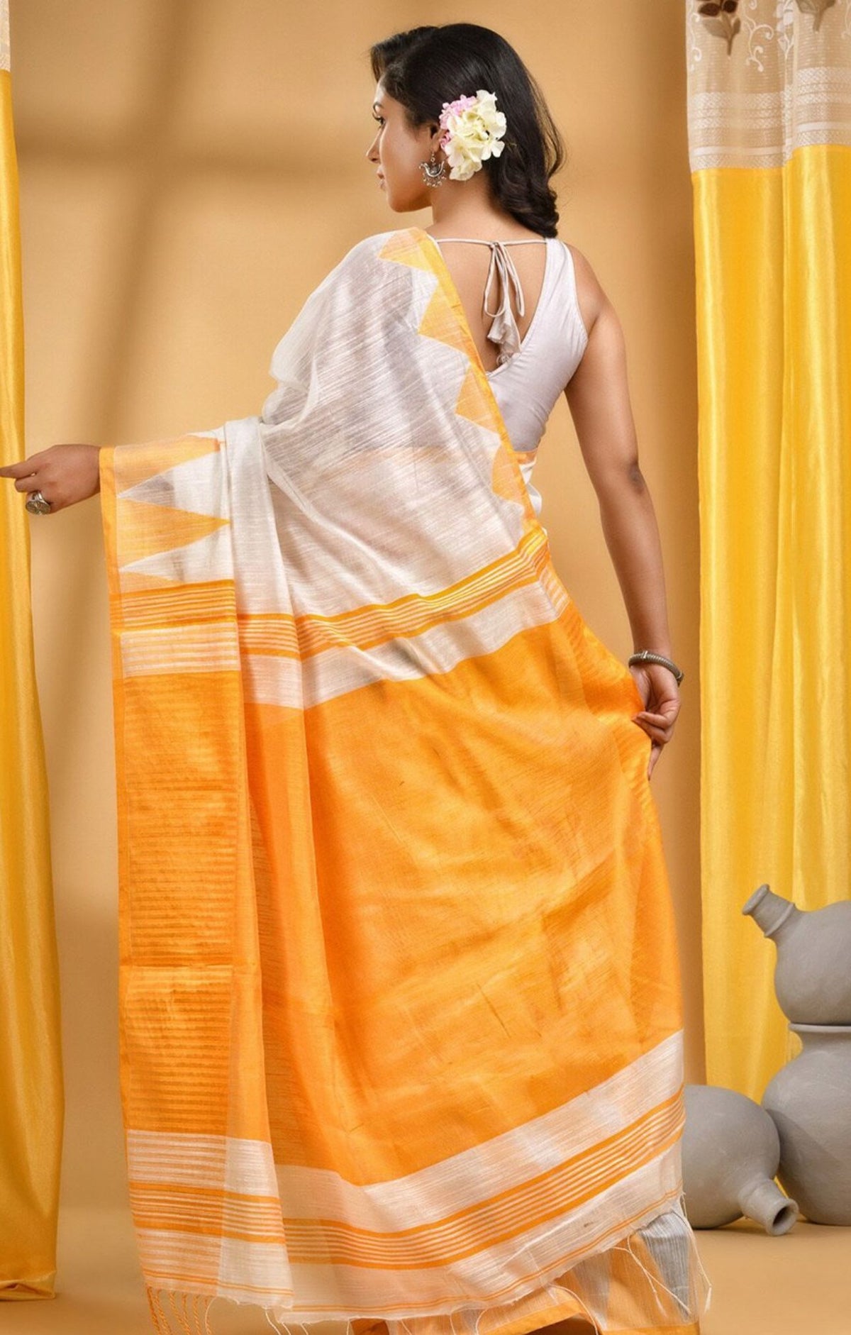 Pure Cotton Khadi Saree in Germany(Onam Saree)