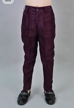 Wine Kids Ethnic Sequin Embellished Indo-Western Kurta and Trouser Set for Boys in Germany
