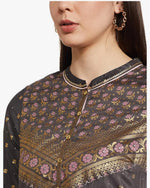Women's Polyester Straight Fit Ultimate Ornamental Mandarin Collar Kurta in Germany