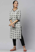 Beige Rayon Floral Printed Ethnic kurta