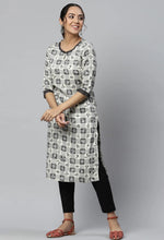 Beige Rayon Floral Printed Ethnic kurta