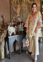 TRENDY CO-ORD SET MIRROR AND SEQUENCE EMBROIDERY WORK IN GERMANY