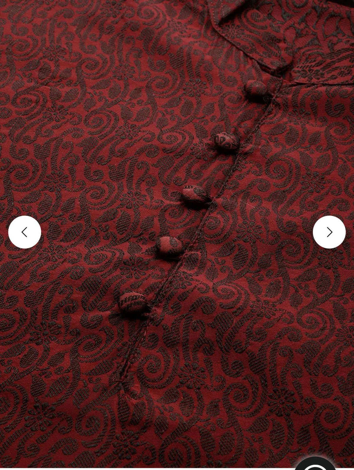 Men's Silk Blend Maroon Self Design ONLY Long Kurta in Berlin Namma Markt