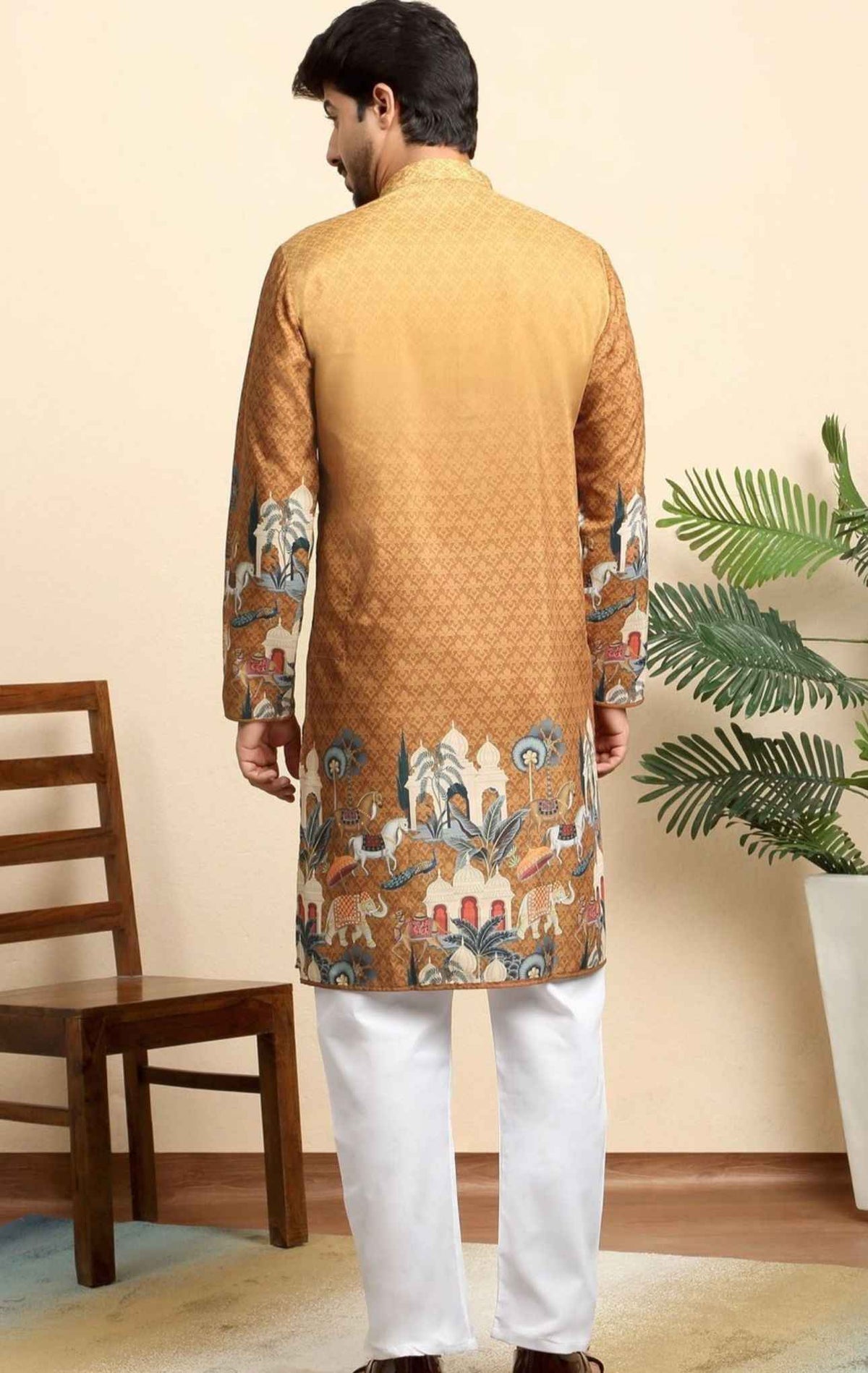 Men Ethnic Motifs Printed Regular Kurta with Pyjamas in Germany