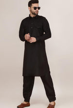 Men's Cotton Pathani Kurta With Drawstring Salwar Set in Berlin