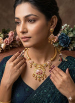 Traditional Antique Gold Plated Choker Jewelry Set for Women in Germany