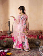 Girls Peach Regular Fit Printed Kurta Set in Germany