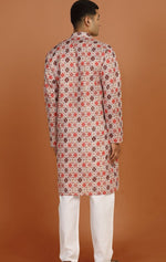Geometric Printed Knee-Length Kurta with Pyjama Namma Markt