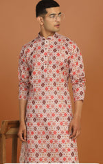 Geometric Printed Knee-Length Kurta with Pyjama Namma Markt