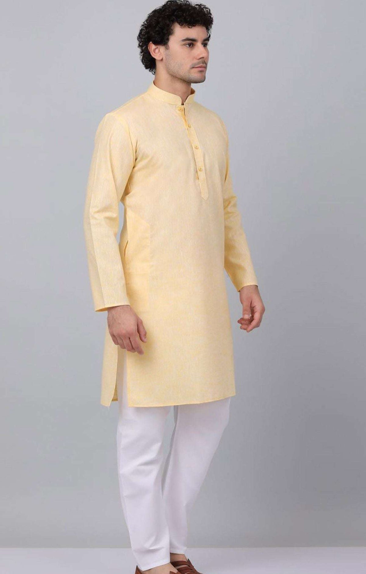 Mandarin Collar Long Sleeves Straight Kurta with Pant in Germany