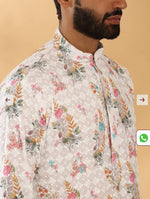Cotton Embroidered Sequin Chikan Floral Print Thread Work Multicolor Kurta and Pyjama in Germany