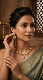 Gold Plated Wedding Jewellery LCT Stone Necklace Set for Women in Germany