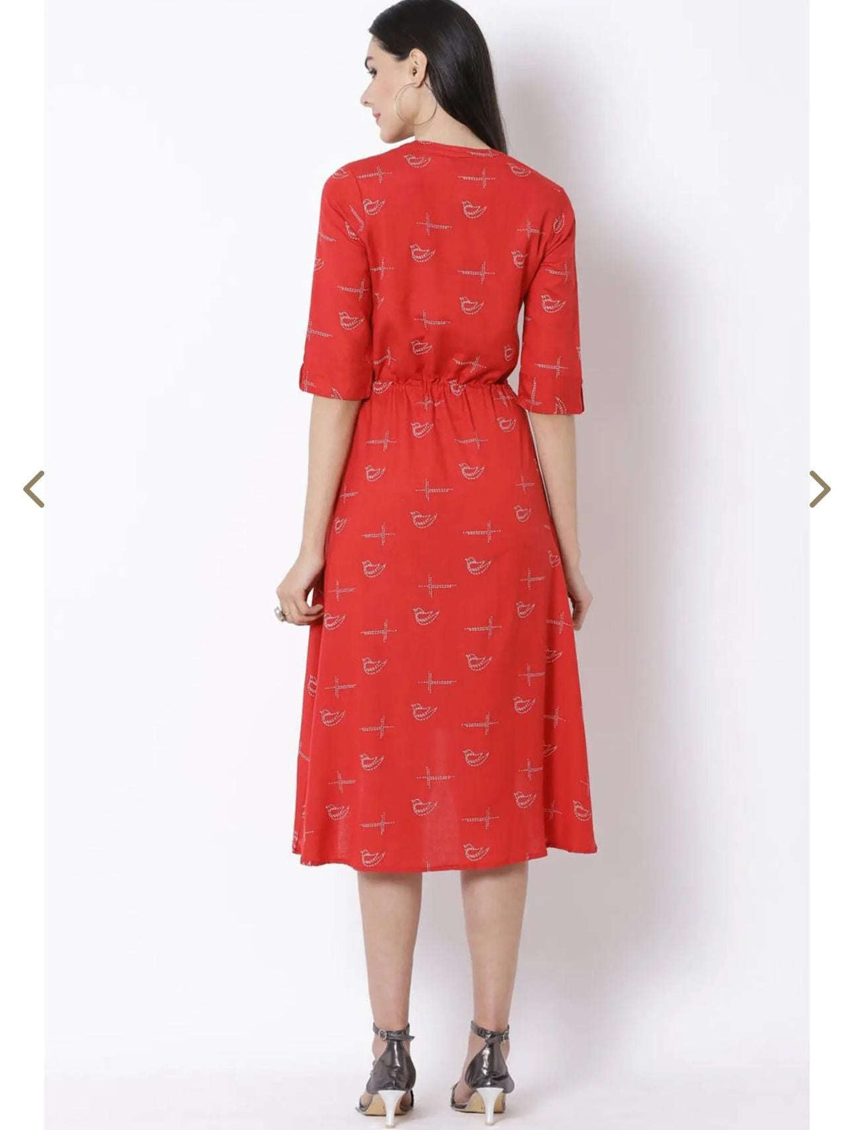 Red Printed Assymetric Kurti in Germany Namma Markt