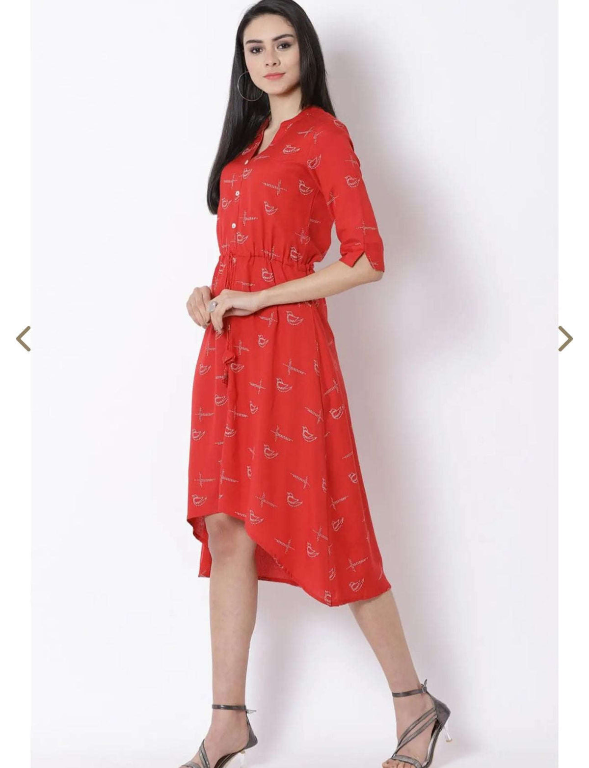 Red Printed Assymetric Kurti in Germany Namma Markt