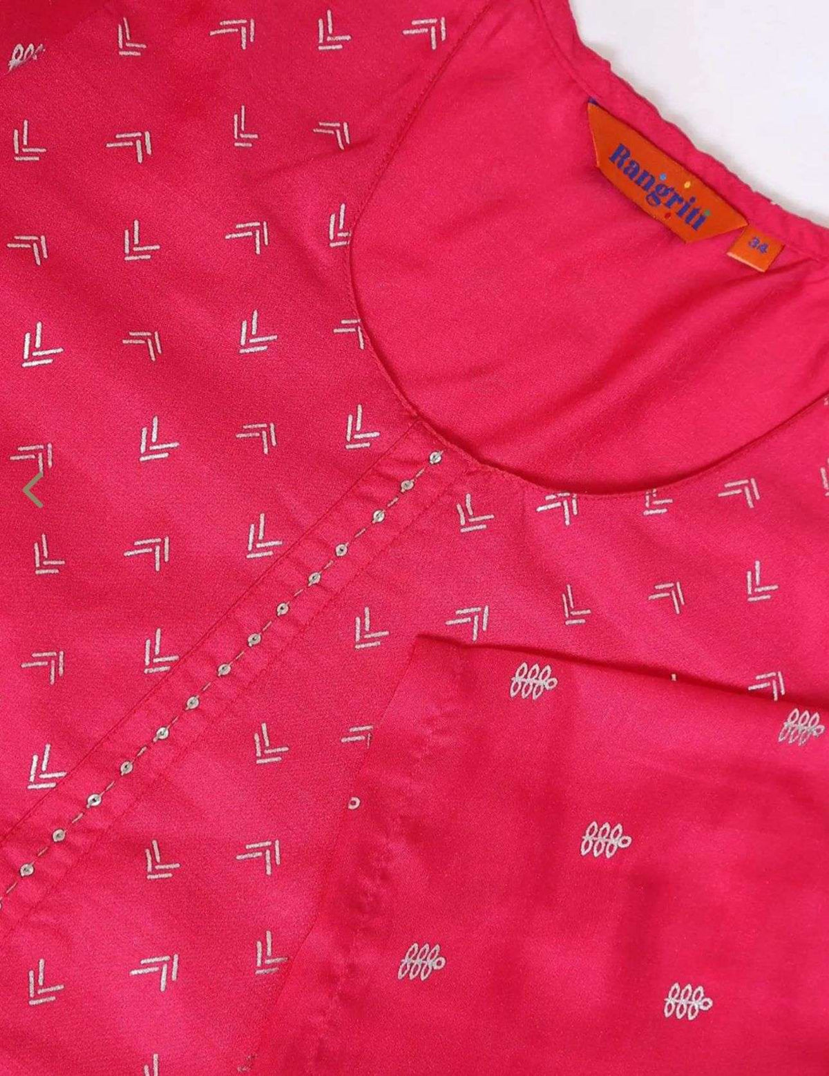 Pink Printed Straight Kurta in Germany