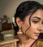 Gold Oxidised Pearl Jhumka Earrings for Girls and Women in Germany