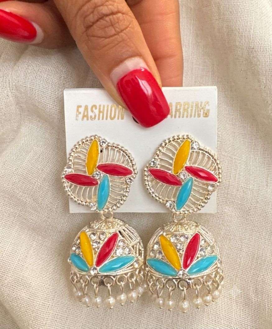 Multicolored Jhumkas Party Earrings for Women in Germany