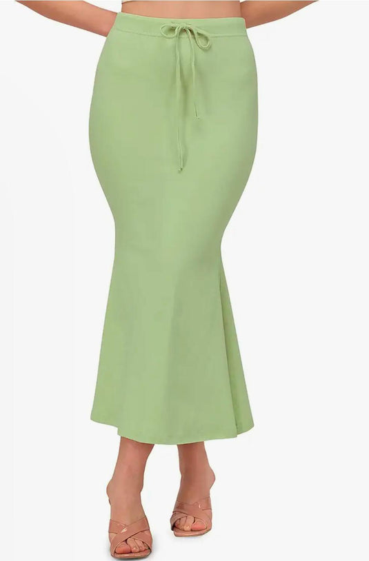 Light sage Green Stretchable Saree Shapewear Petticoat for Women in Germany