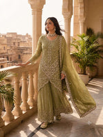 Elegant Olive Green sharara suit In Germany