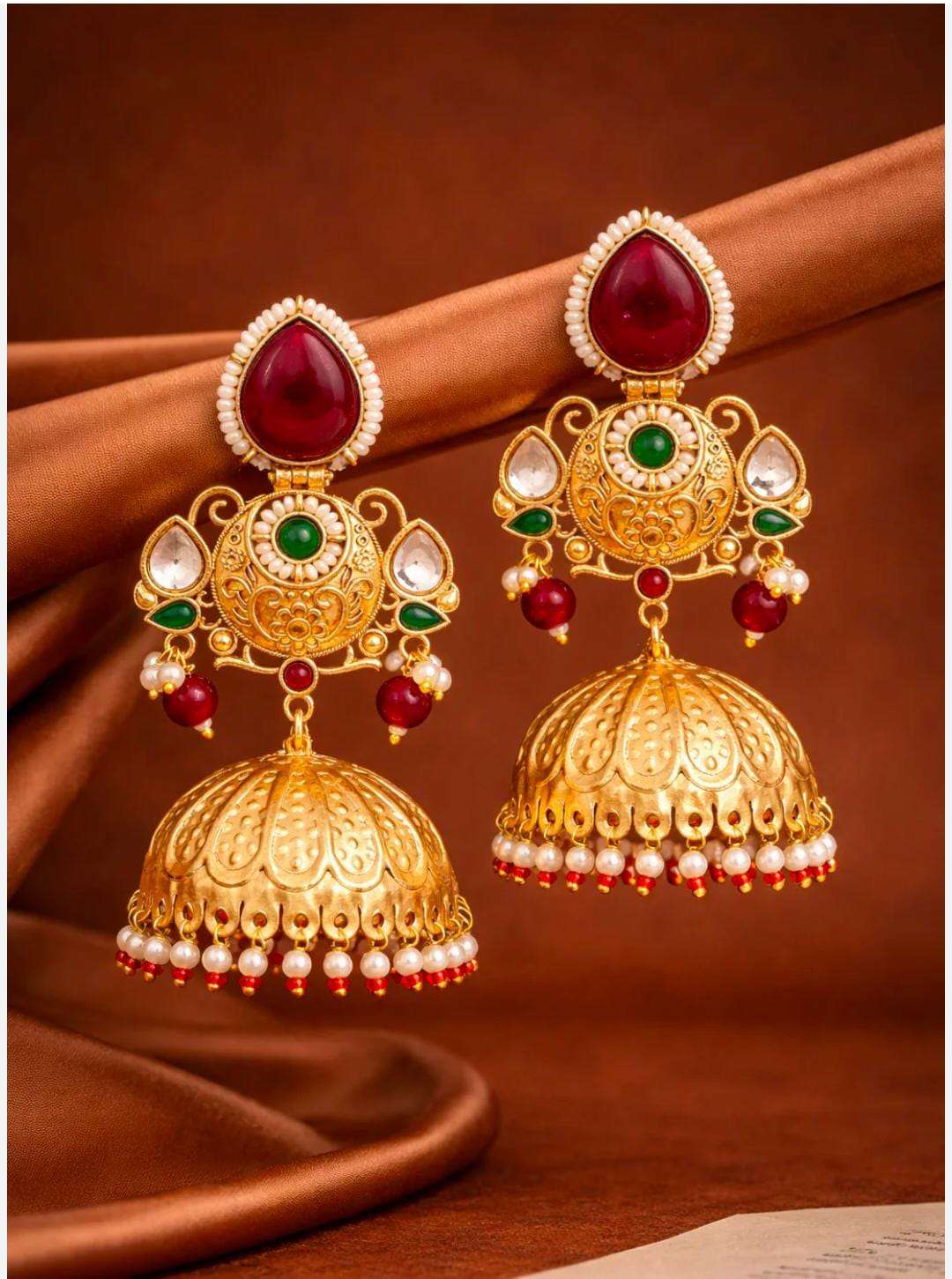 Traditional jhumka earrings in Germany