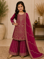 Meganta Georgette Embroidered Sharara Suit Set in Berlin Namma Markt