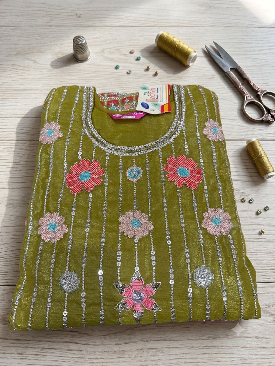 Pakistani-style embroidered kurti and palazzo set in Germany Namma Markt