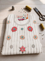 Pakistani-style embroidered kurti and palazzo set in Germany