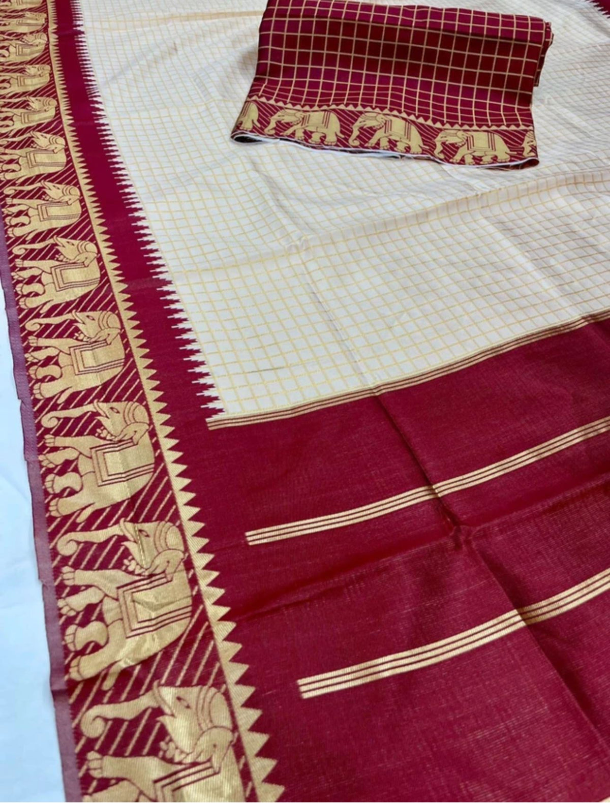 Solid/Plain Banarasi Jacquard Saree in Germany Namma Markt