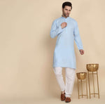 Men Cotton Blend Kurta Pyjama Set in Berlin