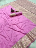 Pink Banarasi Silk Saree in Germany