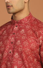 Floral Printed Red Knee Length Kurta in Germany Namma Markt