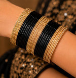 Black and gold traditional bangle set in Germany