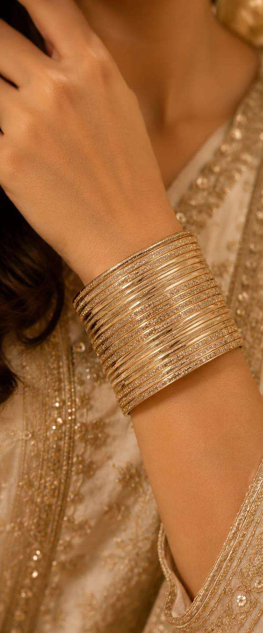 Golden traditional bangle set in Germany