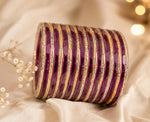 Traditional Purple and Gold Crystal Bangle Stack in Berlin