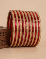 Traditional Red and Gold Crystal Bangle Stack in Berlin