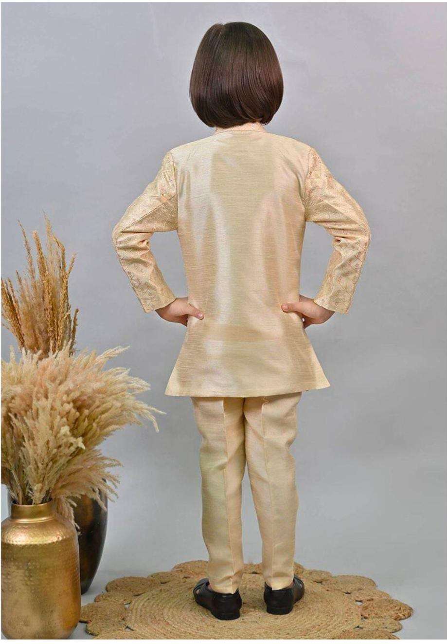 Silk Sequins Embellished Threadwork Detailed Sherwani With Pant & Necklace Set in Germany Namma Markt
