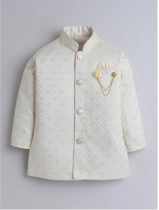 Boy's Cotton 2 Piece Indo-Western Set/Kids Ethnic Wear Jaquard Sherwani in Germany Namma Markt