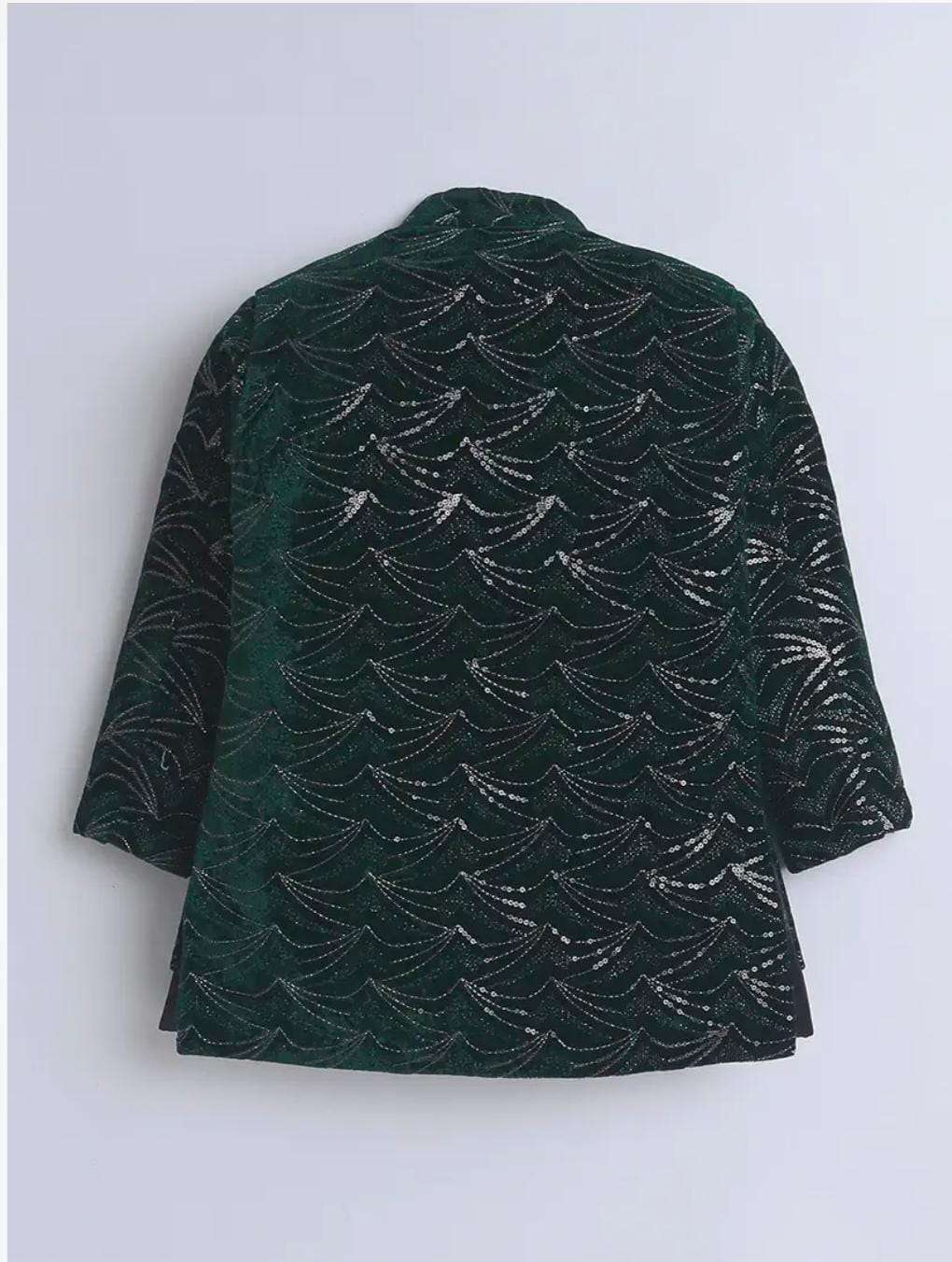 Kids Sequin Embellished Work, Velvet Sherwani Set in Germany