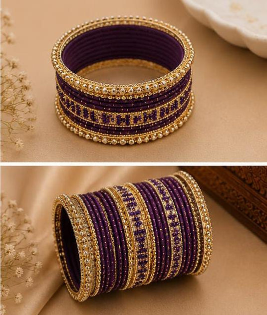 Traditional South Asian style stacked bangle set in Germany