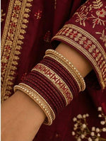 Traditional South Asian style stacked bangle set in Germany