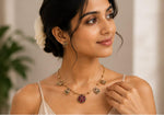 Antique Elephant Motif Ruby Necklace Set in Germany