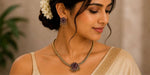 Traditional Antique Matte Gold Attigai Choker and Stud Earrings Jewellery Set in Germany