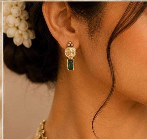 Traditional Indian coin choker necklace and earring set in Germany