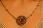 Traditional Antique Gold Pendant Necklace & Matching Stud Earrings Set in Germany