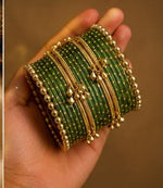 Green Kashmiri Ghungroo Metal Bangle Set in Germany Namma Markt
